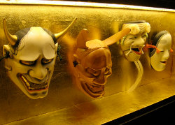Japanese masks at the Theatre Museum Helsinki