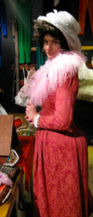 Thespian Zach dressed as lady in pink